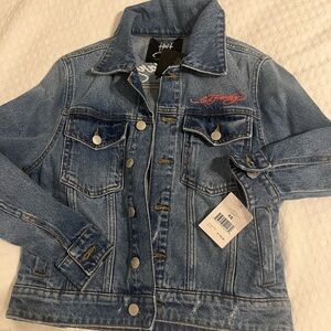 Ed Hardy Embroidered Denim Jacket